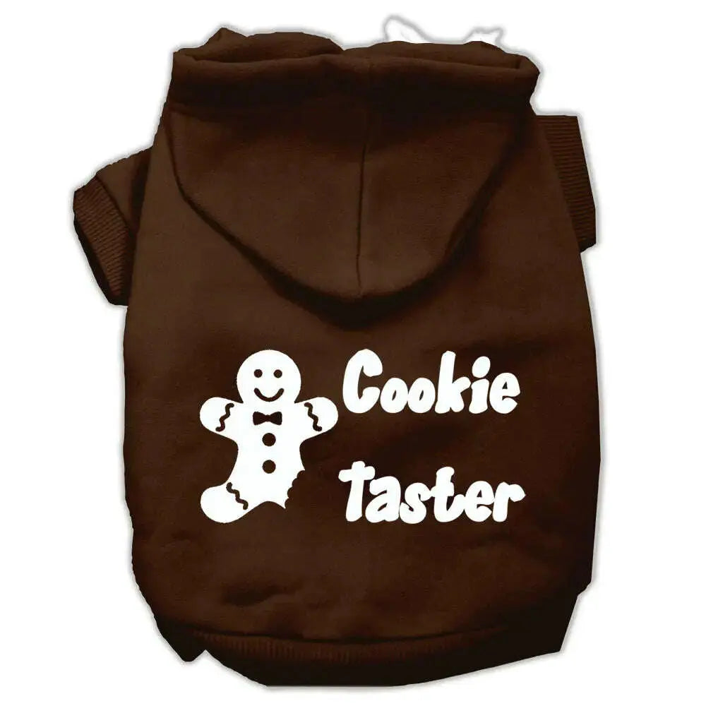 Cookie-Taster-Screen-Print-Pet-Hoodies-Brown-Size-Lg-GreatEagleInc-319399255