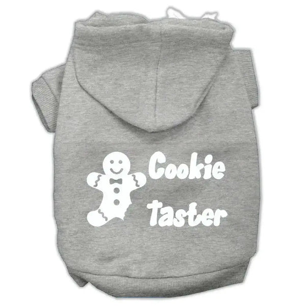 Cookie-Taster-Screen-Print-Pet-Hoodies-Grey-Size-Med-GreatEagleInc-319398286