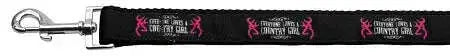 Country-Girl-Nylon-Ribbon-Pet-Leash-1-Wide-6ft-GreatEagleInc-318765628