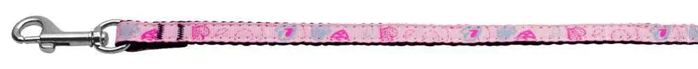 Crazy-Hearts-Nylon-Collars-Light-Pink-3-8-Wide-4ft-Lsh-GreatEagleInc-333777273
