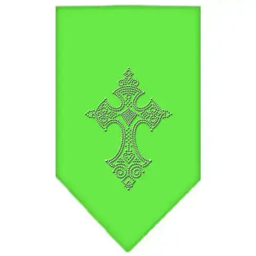 Cross-Rhinestone-Bandana-Lime-Green-Large-GreatEagleInc-318989538
