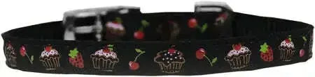 Cupcakes-Nylon-Dog-Collar-With-Classic-Buckle-3-8_-Black-Size-10-GreatEagleInc-333685270