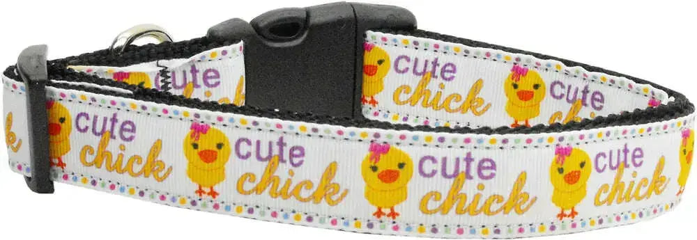 Cute-Chick-Nylon-Ribbon-Collars-Medium-GreatEagleInc-318903675