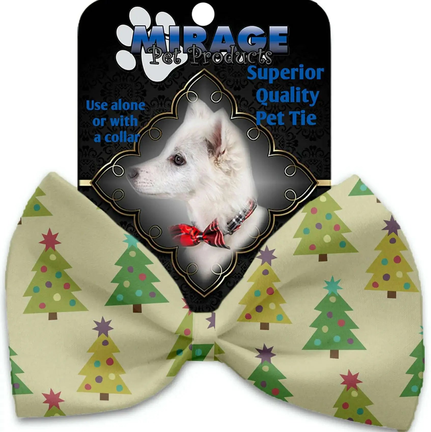 Cutesy-Christmas-Trees-Pet-Bow-Tie-Collar-Accessory-With-Velcro-GreatEagleInc-333884347