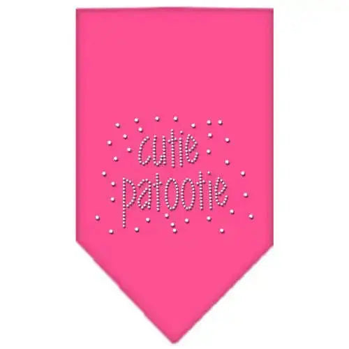 Cutie-Patootie-Rhinestone-Bandana-Bright-Pink-Small-GreatEagleInc-318993770