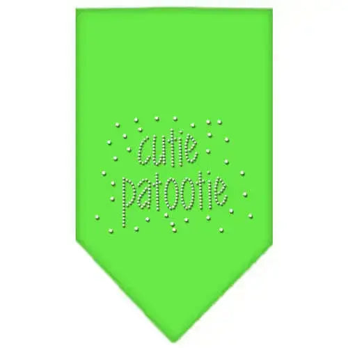 Cutie-Patootie-Rhinestone-Bandana-Lime-Green-Large-GreatEagleInc-318584170