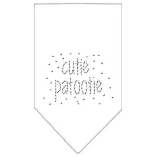 Cutie-Patootie-Rhinestone-Bandana-White-Small-GreatEagleInc-318994759