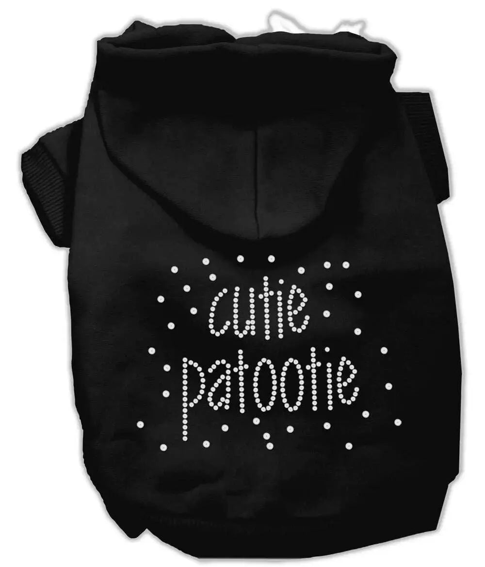 Cutie-Patootie-Rhinestone-Hoodies-Black-L-GreatEagleInc-319506568