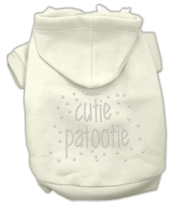Cutie-Patootie-Rhinestone-Hoodies-Cream-S-GreatEagleInc-319505522