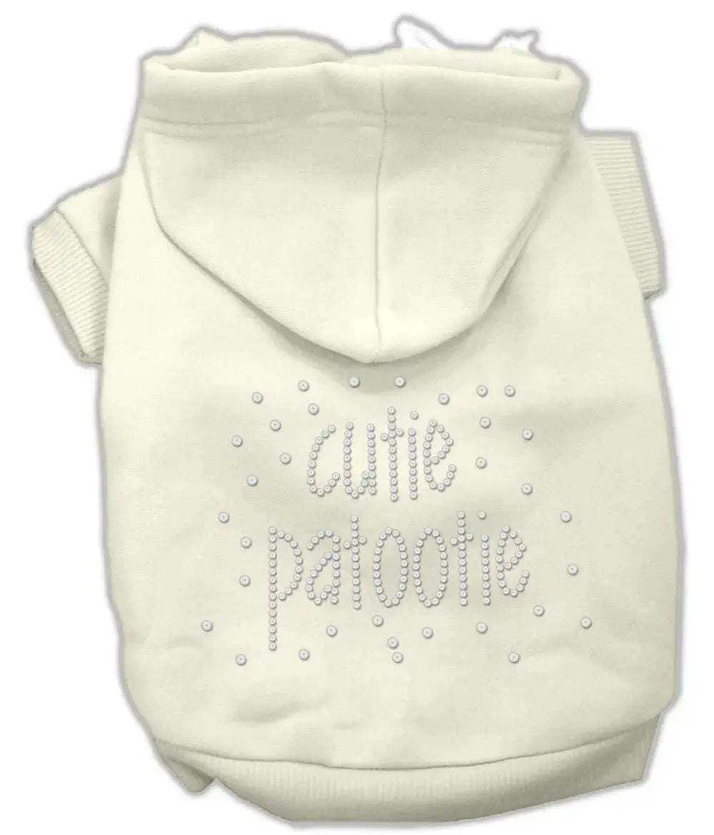 Cutie-Patootie-Rhinestone-Hoodies-Cream-S-GreatEagleInc-319505522