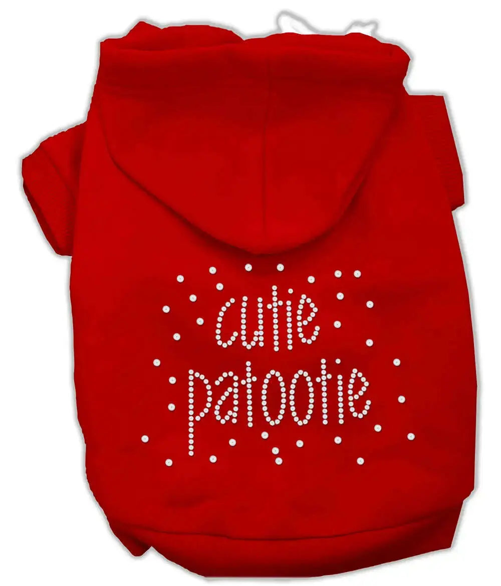 Cutie-Patootie-Rhinestone-Hoodies-Red-S-GreatEagleInc-319505319
