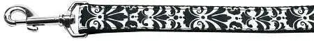 Damask-Black-Nylon-Dog-Leash-3-8-Inch-Wide-4ft-Long-GreatEagleInc-320023775