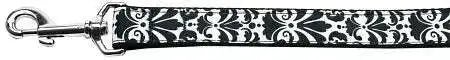 Damask-Black-Nylon-Dog-Leash-5-8-Inch-Wide-4ft-Long-GreatEagleInc-320023592
