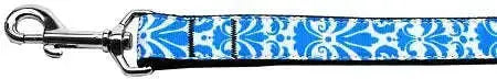 Damask-Blue-Nylon-Dog-Leash-3-8-Inch-Wide-6ft-Long-GreatEagleInc-318788794