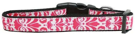 Damask-Bright-Pink-Nylon-Cat-Collar-GreatEagleInc-333699372