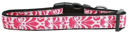 Damask-Bright-Pink-Nylon-Cat-Collar-GreatEagleInc-333699372