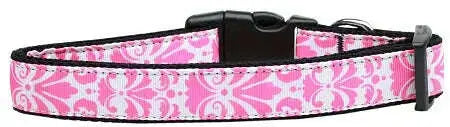 Damask-Light-Pink-Nylon-Dog-Collar-Sm-GreatEagleInc-333699244