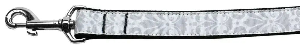 Damask-Nylon-Dog-Leash-3-8-Inch-Wide-6ft-Long-Grey-GreatEagleInc-318644723