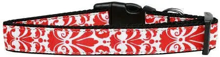 Damask-Red-Nylon-Dog-Collar-Xl-GreatEagleInc-333697365