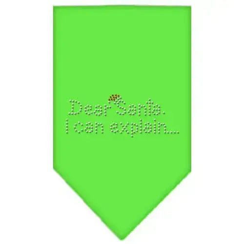 Dear-Santa-Rhinestone-Bandana-Lime-Green-Small-GreatEagleInc-319049092