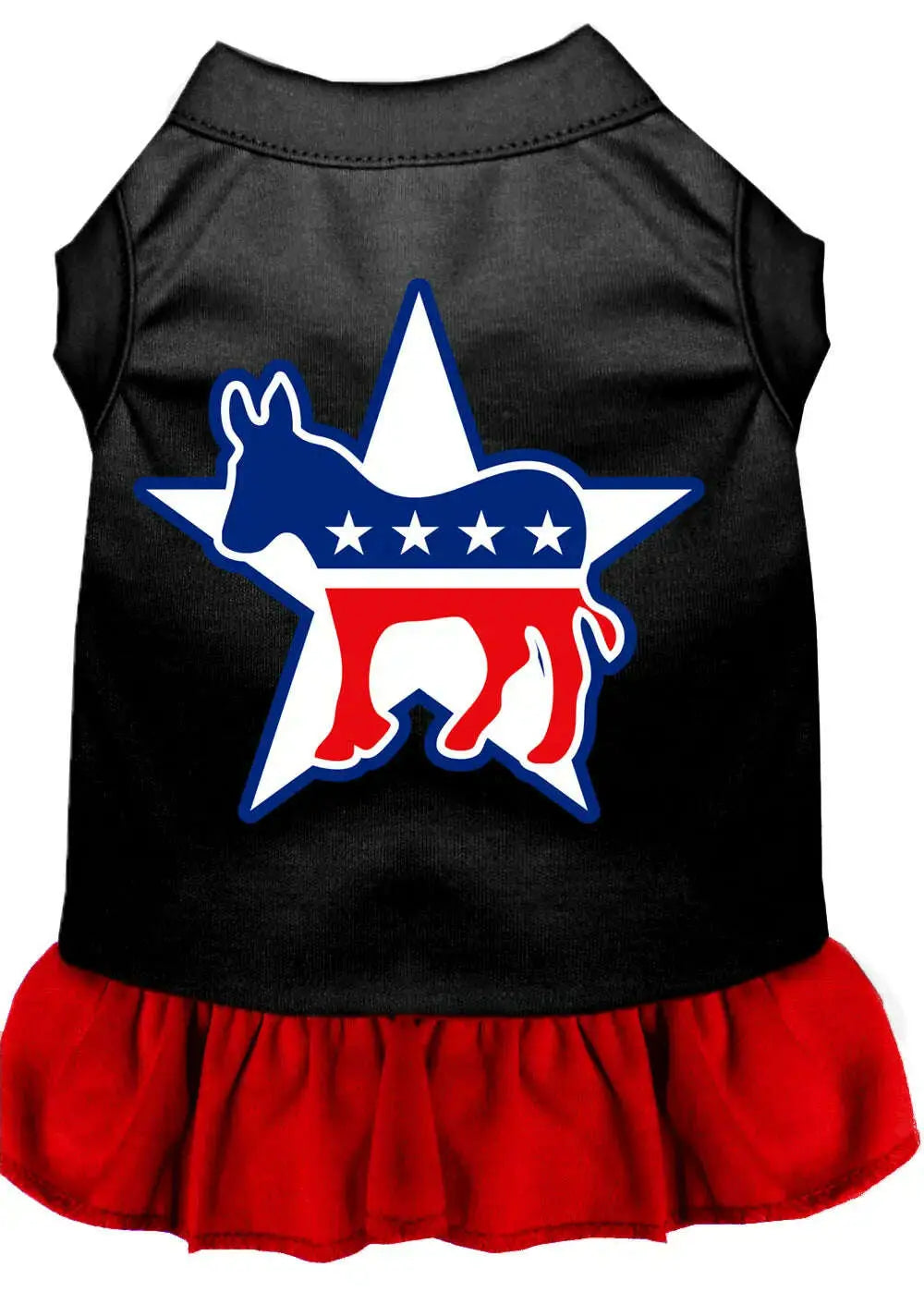 Democrat-Screen-Print-Dress-Black-With-Red-Lg-GreatEagleInc-320056117