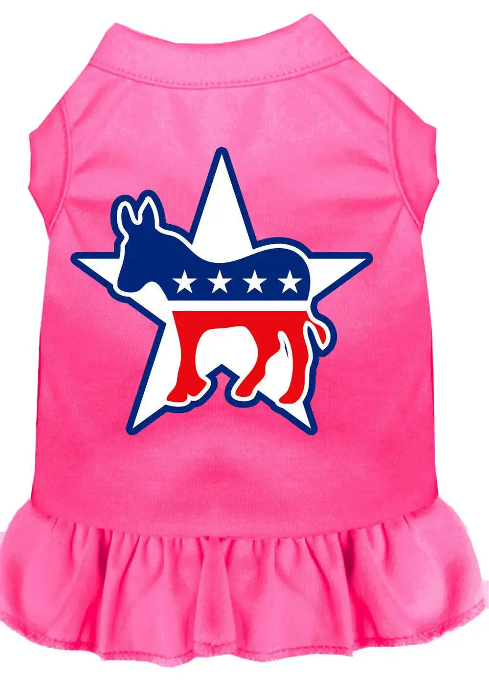 Democrat-Screen-Print-Dress-Bright-Pink-Xxxl-GreatEagleInc-319263999