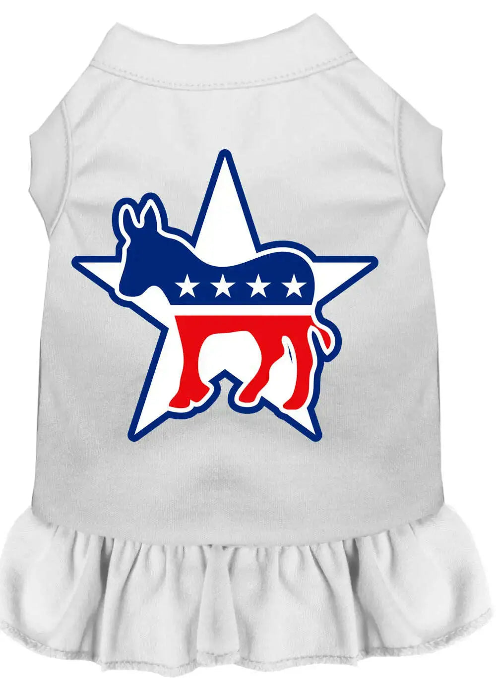 Democrat-Screen-Print-Dress-White-Sm-GreatEagleInc-319266765