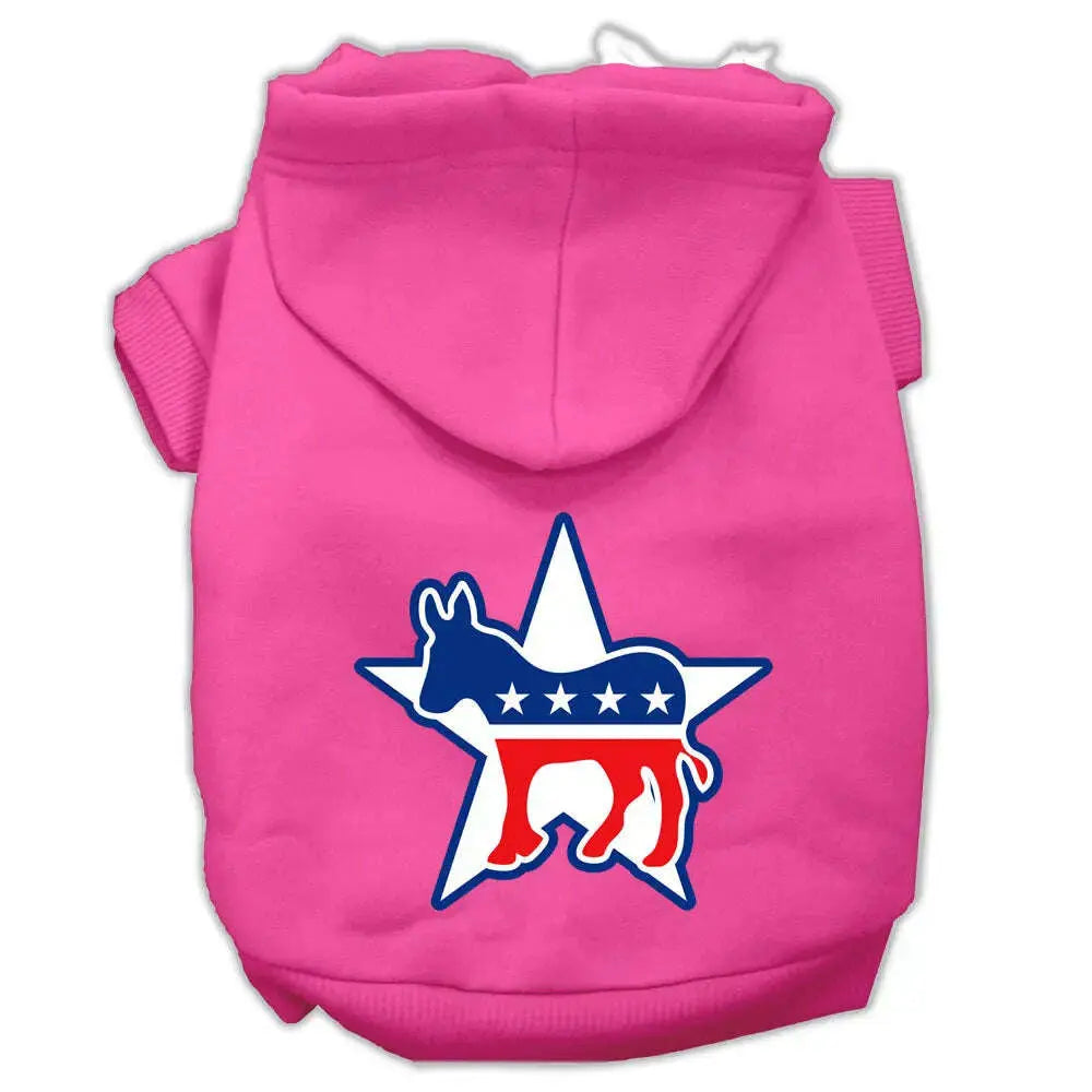 Democrat-Screen-Print-Pet-Hoodies-Bright-Pink-Size-Xs-GreatEagleInc-319651154