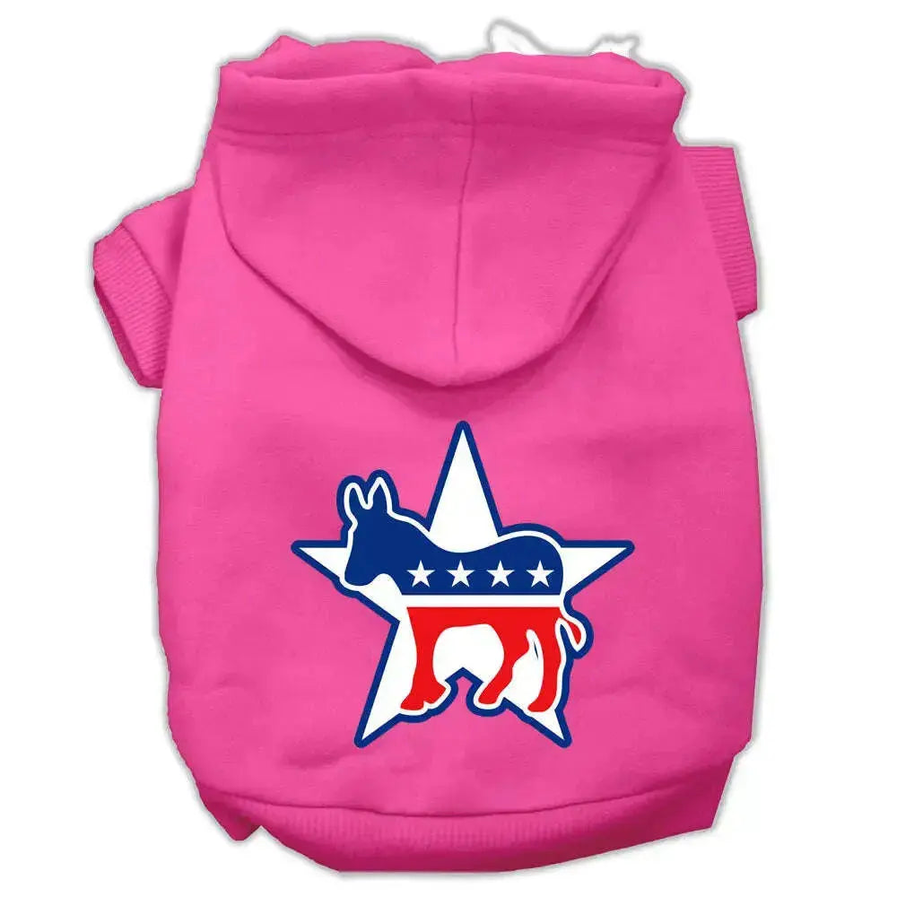 Democrat-Screen-Print-Pet-Hoodies-Bright-Pink-Size-Xs-GreatEagleInc-319651154
