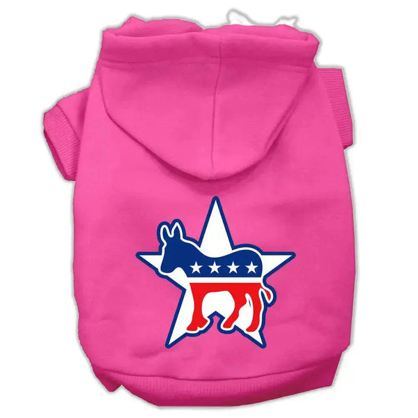 Democrat-Screen-Print-Pet-Hoodies-Bright-Pink-Size-Xs-GreatEagleInc-319651154