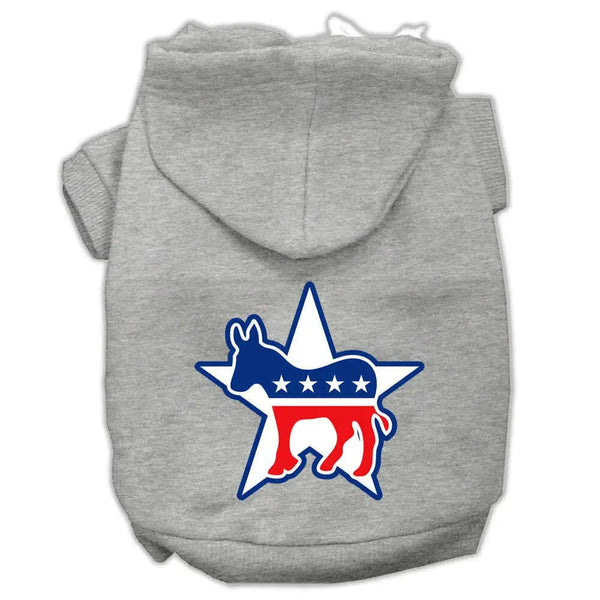Democrat-Screen-Print-Pet-Hoodies-Grey-Size-Lg-GreatEagleInc-319738383