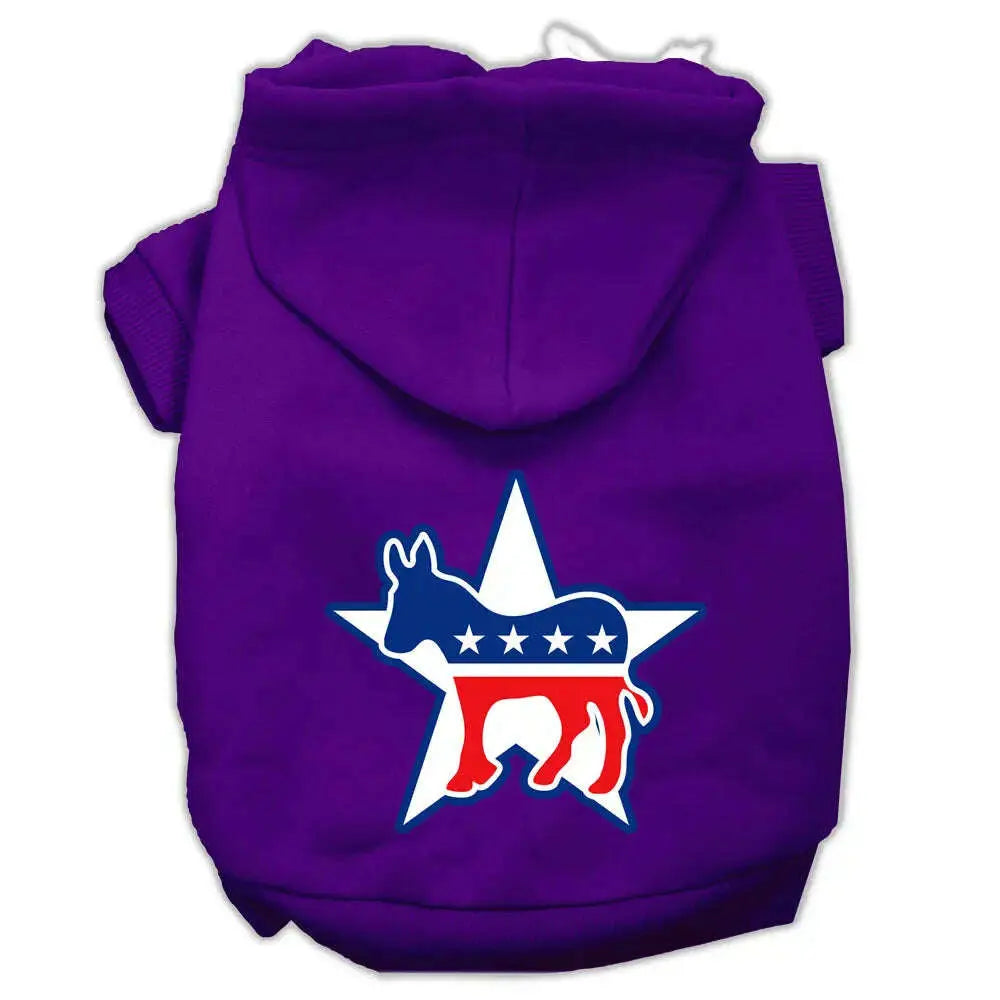 Democrat-Screen-Print-Pet-Hoodies-Purple-Size-Xxl-GreatEagleInc-319649848