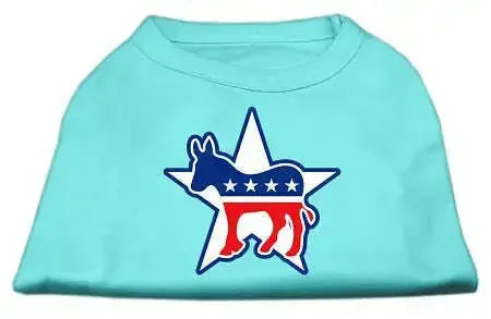 Democrat-Screen-Print-Shirts-Aqua-M-GreatEagleInc-318686043
