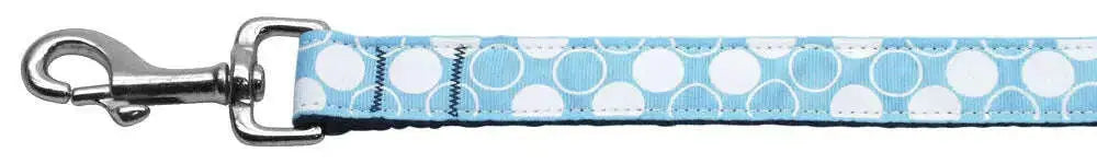 Diagonal-Dots-Nylon-Collar-Baby-Blue-1-Wide-6ft-Lsh-GreatEagleInc-318900446