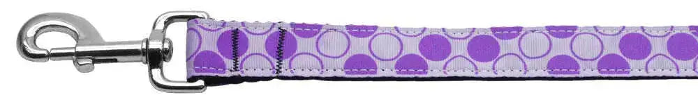 Diagonal-Dots-Nylon-Collar-Lavender-1-Wide-6ft-Lsh-GreatEagleInc-318900566