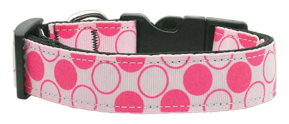 Diagonal-Dots-Nylon-Collar-Light-Pink-Large-GreatEagleInc-318900616