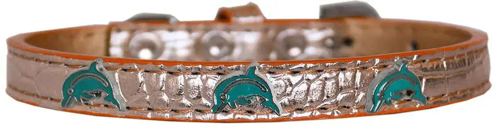 Dolphin-Widget-Croc-Dog-Collar-Copper-Size-20-GreatEagleInc-319972790