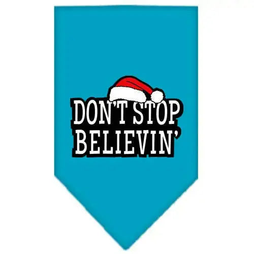 Don_t-Stop-Believin-Screen-Print-Bandana-Turquoise-Small-GreatEagleInc-319823995