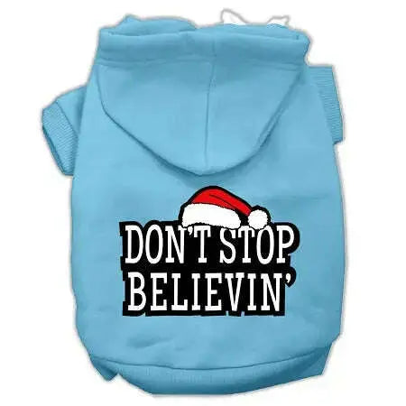 Don_t-Stop-Believin_-Screenprint-Pet-Hoodies-Baby-Blue-Size-S-GreatEagleInc-319395816