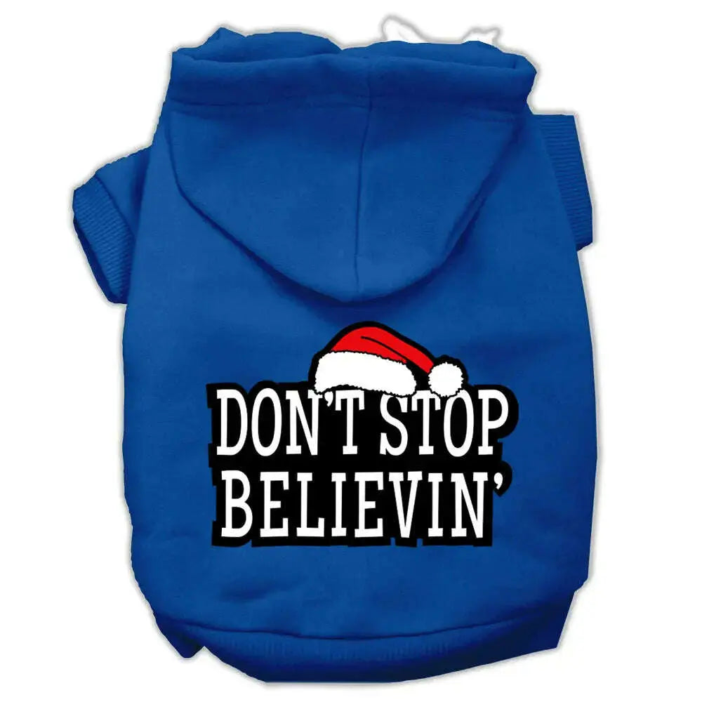 Don_t-Stop-Believin_-Screenprint-Pet-Hoodies-Blue-Size-Xl-GreatEagleInc-319394692