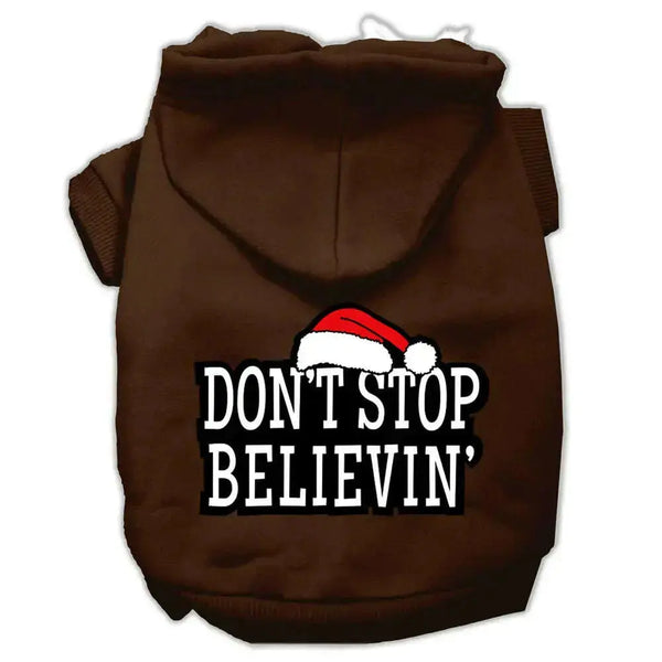 Don_t-Stop-Believin_-Screenprint-Pet-Hoodies-Brown-Size-Xs-GreatEagleInc-319393594