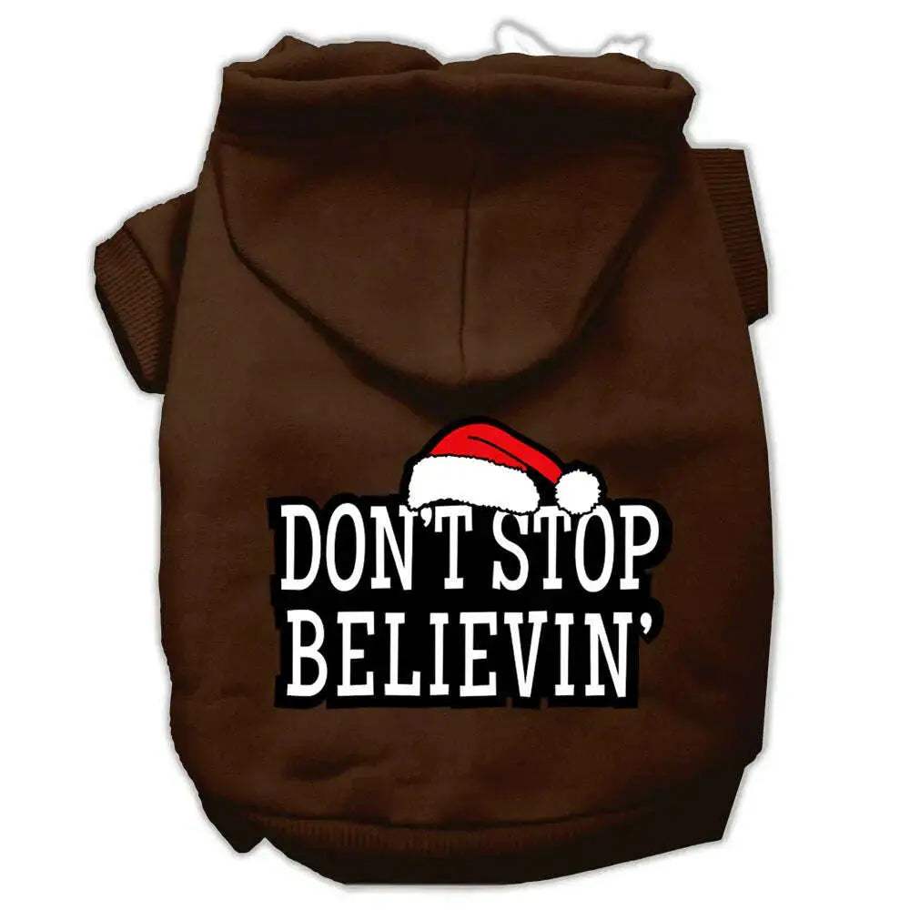 Don_t-Stop-Believin_-Screenprint-Pet-Hoodies-Brown-Size-Xs-GreatEagleInc-319393594