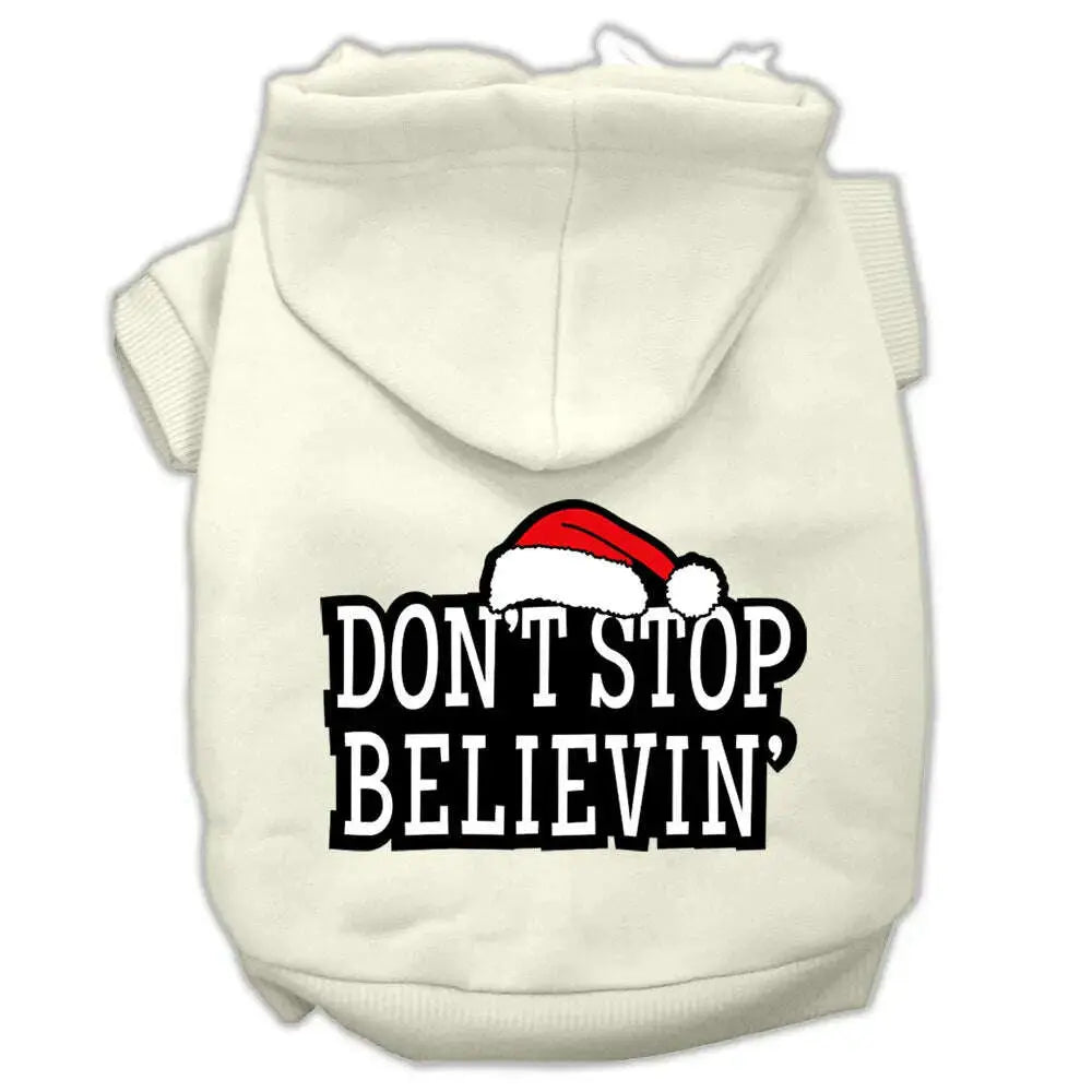 Don_t-Stop-Believin_-Screenprint-Pet-Hoodies-Cream-Size-Xs-GreatEagleInc-319393436