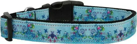 Dreamy-Blue-Nylon-Dog-Collar-Medium-Narrow-GreatEagleInc-333701025