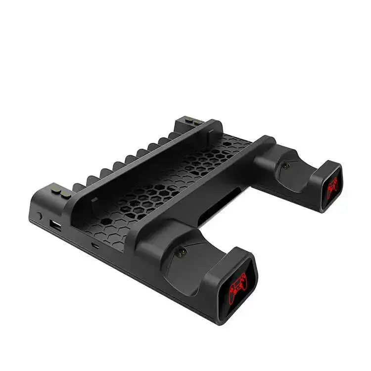 Dual-Controller-Charger-For-Playstation-4-PS4-Slim-PS4-Pro-Console-Vertical-Cooling-Stand-Charging-Station-4-Connector-GreatEagleInc-333983970