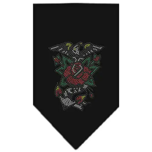 Eagle-Rose-Rhinestone-Bandana-Black-Large-GreatEagleInc-319315477