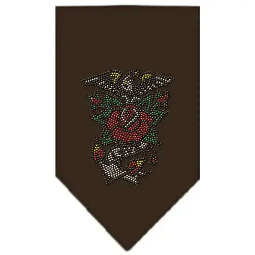 Eagle-Rose-Rhinestone-Bandana-Cocoa-Large-GreatEagleInc-319315261