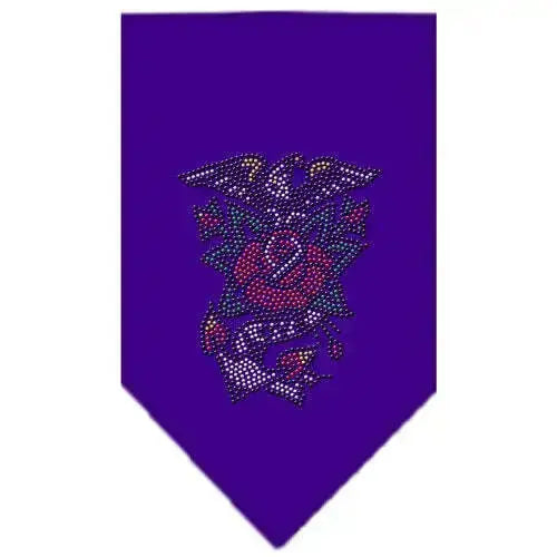 Eagle-Rose-Rhinestone-Bandana-Purple-Small-GreatEagleInc-318545246