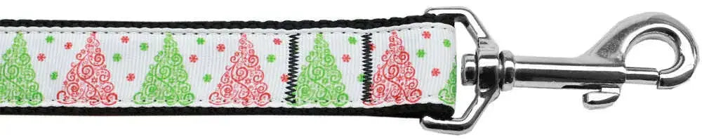 Fancy-Schmancy-Christmas-Tree-Nylon-Dog-Leash-3-8-Inch-Wide-6ft-Long-GreatEagleInc-320016684