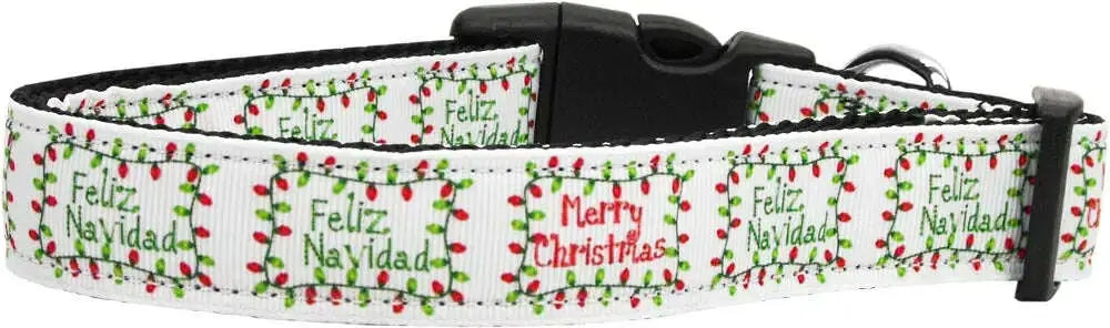 Feliz-Navidad-Nylon-Dog-Collar-Xs-GreatEagleInc-320032950